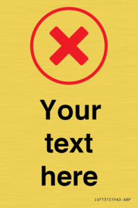 Custom plain background, red cross in a circle sign